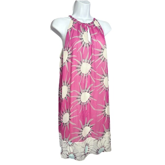 Diane von Furstenberg LAINEY Silk SUNRAY Pink Halter Chiffon Dress Womens Size 6 - Picture 13 of 13